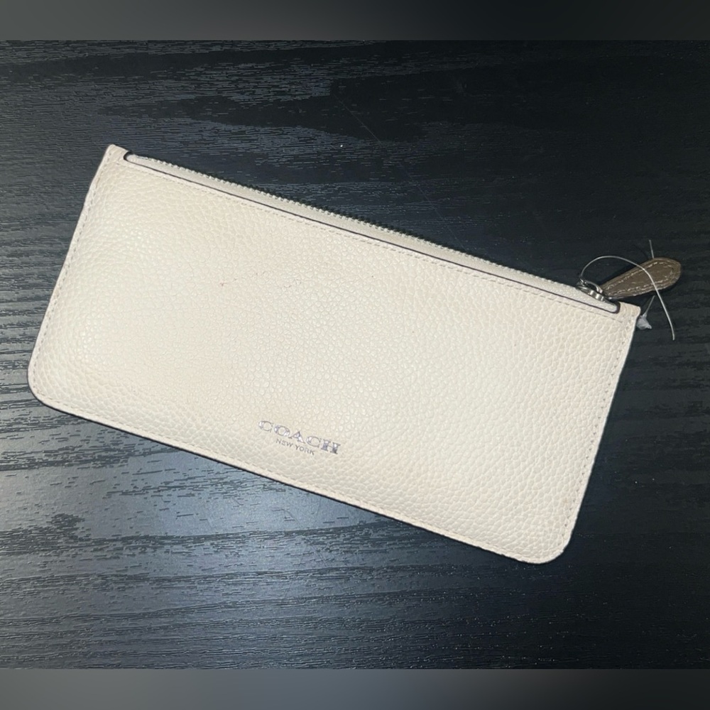 COACH Cream Leather Wallet